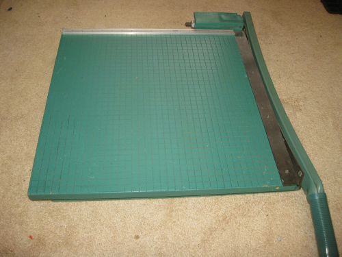 Premier Orig Green Board Heavy-Duty Wood 19&#034; Guillotine Paper Cutter Trimmer VGC