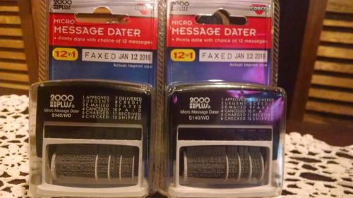NEW COSCO...........2 stamps message daters 2000 plus 12 in 1