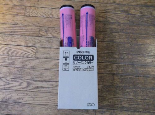 2 GENUINE Riso S3979 BRIGHT RED Duplicator Ink FR GR1750 GR2750 GR3750 RN RP3700