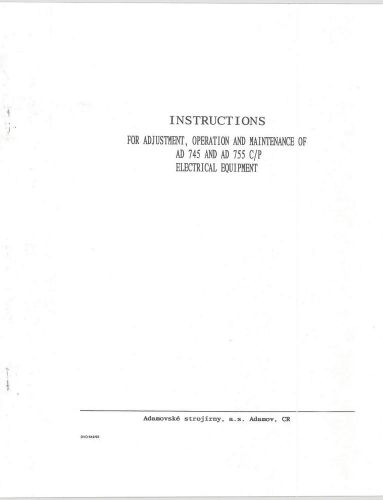 Adast 745 755 Electrical Equipment Manual (075)