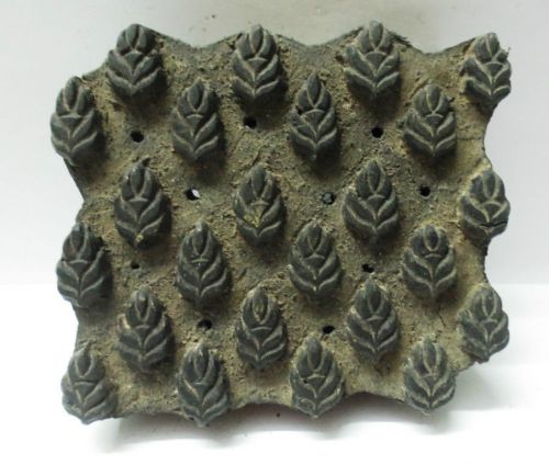 VINTAGE WOODEN HAND CARVED TEXTILE PRINTING ON FABRIC BLOCK STAMP DESIGN HOT 270