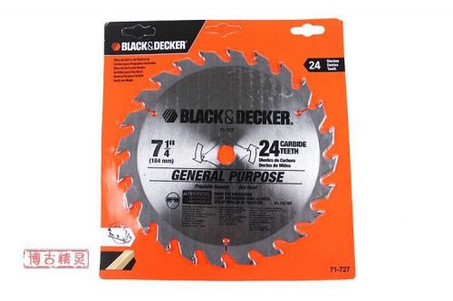 7 1/4&#034;(184mm) 24 Carbide Teeth Black &amp; Decker 71-727 SAWBLADE WOODCUTTING #E-N3