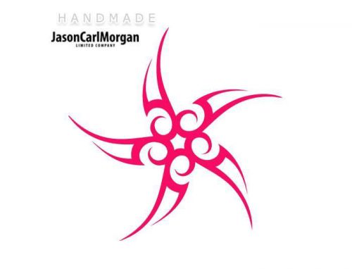 JCM® Iron On Applique Decal, Tribal Star Neon Pink