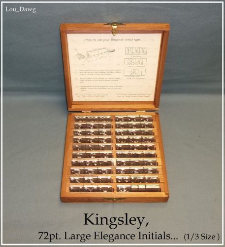 Kingsley Hot Foil Stamping Machine Type, (  72pt. Large Elegance Initials ..  )