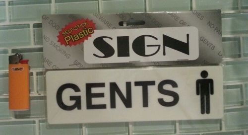 Self-Stick Plastic Gents Sign