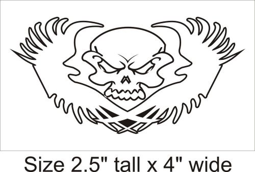 2X The Bones of the Skull Funny Car Vinyl Sticker Decal Truck Bumper - 727 B