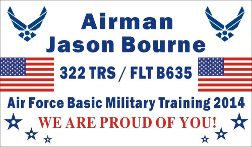 3ftX5ft Personalized U.S. Air Force Basic Military Training Graduation Banner