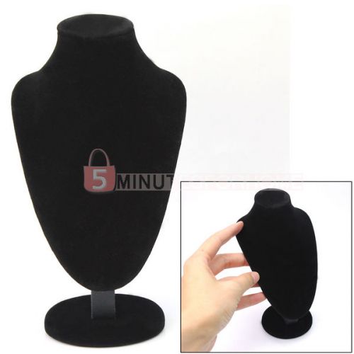 Hot Sale Velvet Pendant Chain Necklace Jewelry Bust Display Holder Stand Black