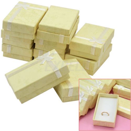 10pcs Yellow Jewelry Gift Case Box For Necklace Bracelet Wrist Watch Fashion