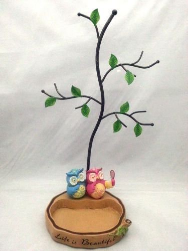 Owl Ornament Jewellery Trinket Display Holder Unique Tree Design &#034;Gifted Series&#034;