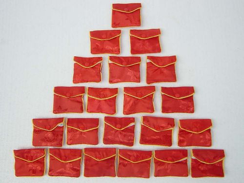 100 pieces Red Zipper Bags Jewelry Necklace/Ring/Pouches^_^6.5 X 6cm^_^AH024c01