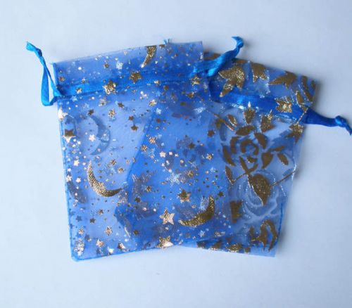 32 Blue Organza Gift Pouch Bag 2.7x3.5&#034; Wedding Favor