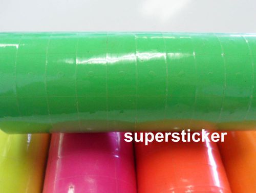 Green Price Tags for MX-6600 2 Lines Gun 1 tube x 14 rolls x 500