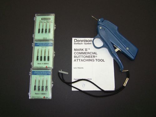 Avery dennison mark ii scissor-grip fabric tagging tool w/12 extra needles for sale
