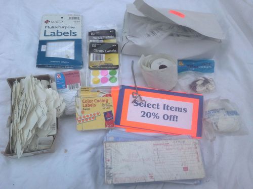 Huge Lot Retail Tags &amp; Supplies barbs jewelry tags sticker labels register tape