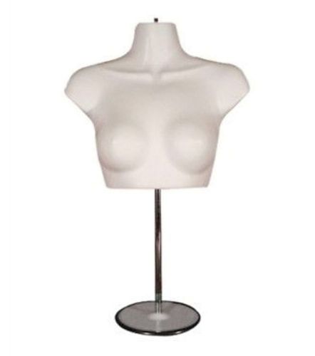White female torso mannequin w/metal base *body form* for sale