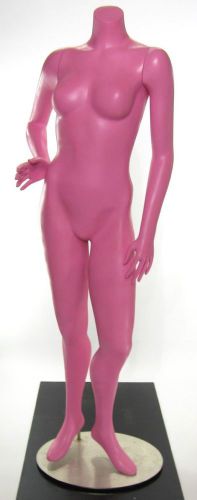 Vtg 80s avant garde funky hot pink ladies full body mannequin clothing display for sale