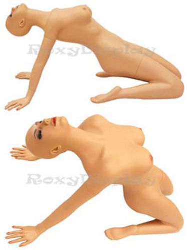 Female fiberglass mannequin pretty face lean back pose #md-madonna for sale