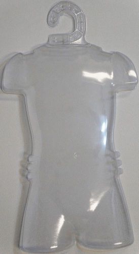 10 CLEAR Henta Child Kids Size Torso Plastic Body Form Mannequin Hanger Display