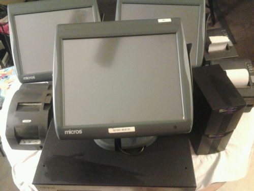 Three Micros Monitors Workstation 5 Base stand ,3 Thermal Printer &amp; Cash Drawer
