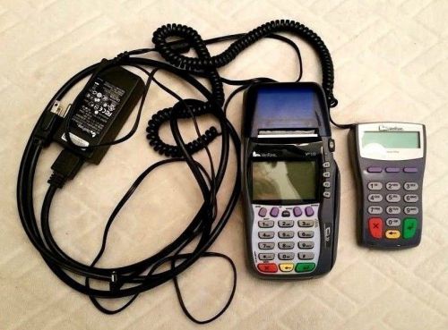 VeriFone vx570 Dual-Comm 12 MB Credit Card Terminal with Pinpad and Power Cable