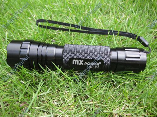 Mx power ml-103b 1w 365nm ultraviolet radiation uv led lamp flashlight torch new for sale
