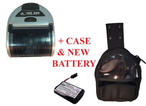 Zebra mz 320 portable mobile bluetooth wireless printer mz320 label +new battery for sale