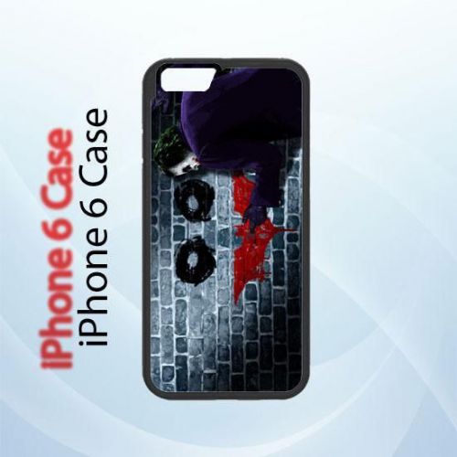 iPhone and Samsung Case - Joker Art on The Wall Batman Logo Red