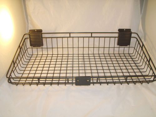 Custom Craft Shelves Black Slatwall Basket  MB1224BC    12&#034;D X 24&#034;L  NIB
