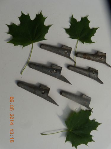 primitive galvanized maple taps - lot of 6