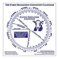 Cattle Gestation Calendar Calculate Birth Breeding NWT