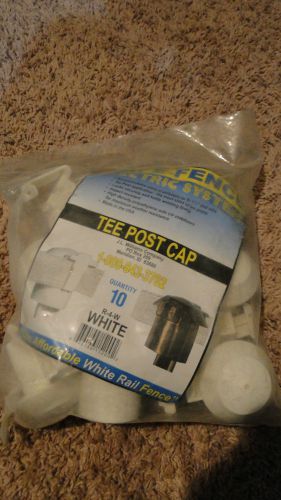 Safe-fence electric system tee post caps for polytape white r-4 new for sale