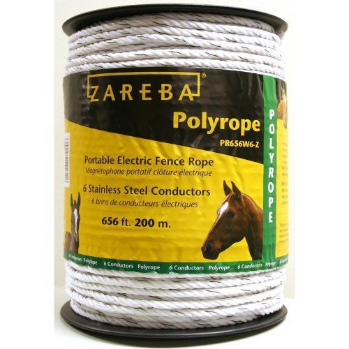 NEW Zareba PR656W6-Z Polyrope 200-Meter 6-Conductor Portable Electric-Fence Rope