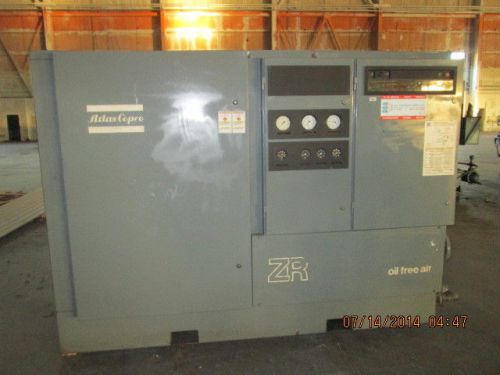 Atlas copco mdl. zr-4c-arr 250 h.p.oil free air compressor only 2800 load hours! for sale
