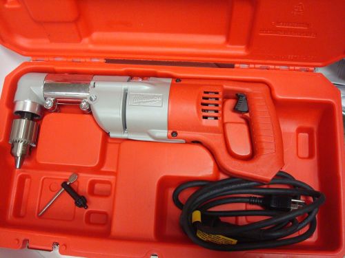 MILWAUKEE NEW 3107-6 ELECTRIC 1/2&#034; HEAVY DUTY RIGHT ANGLE DRILL KIT 7 AMP &amp; CASE