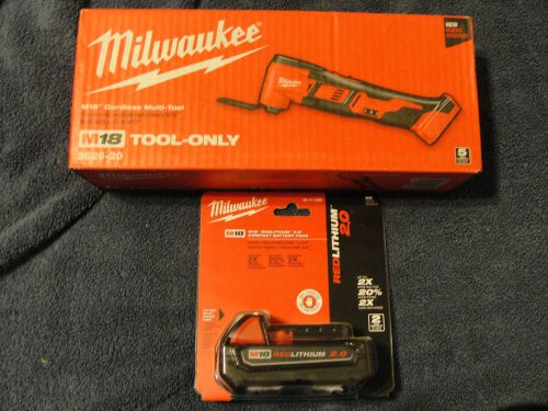 2 MILWAUKEE 2626-20 M18 CORDLESS MULTI TOOL AND 48-11-1820 BATTERY ONLY NEW