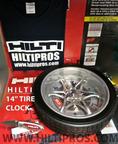 Hilti 14&#034; tire rim gear clock, brand new, free hilti knife, fast shipping for sale