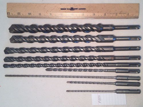 9 BOSCH ANSI SDS PLUS CARBIDE TIPPED  DRILL BITS 5/32&#034; TO 7/8&#034; S4L GERMAN F850
