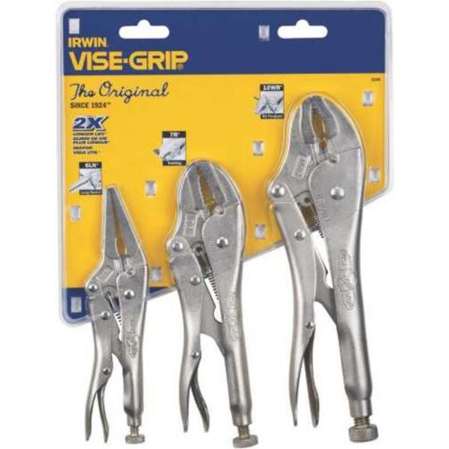 3 piece original vise grip locking plier set irwin misc pliers and cutters 323s for sale