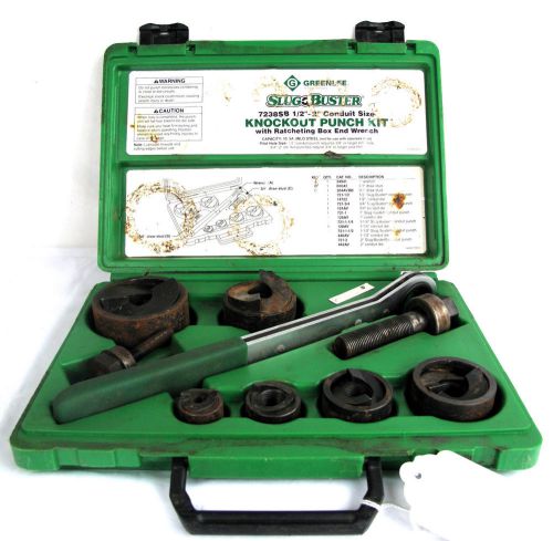 Greenlee 7238SB Slug Buster Knockout Punch Set Complete 1/2&#034; - 2&#034;