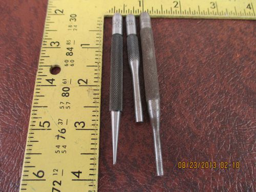 Lot of 3 Two Starrett &amp; One Lufkin Center Punches Punch Set Tools
