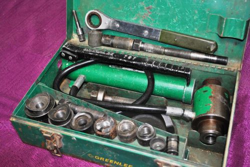 Greenlee hydraulic knockout set punches dies manuel ratcheting wrench Tool 4&#034;