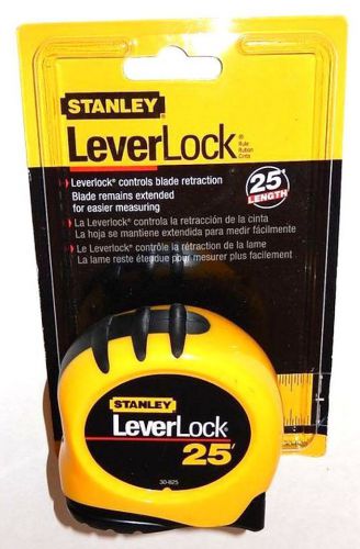 Stanley Lever Lock 25 Feet Measuring Tape Ruler New 30-825 Free Shipping