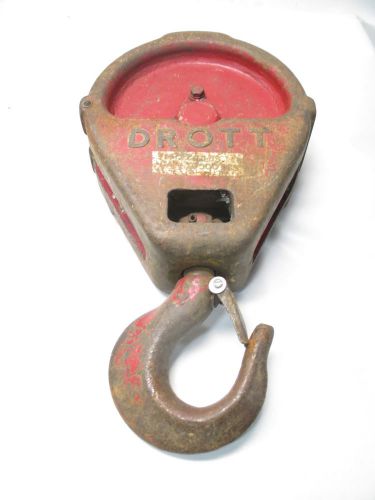 Drott swivel pulley safety hook assembly 5ton 10500lbs hoist d482030 for sale