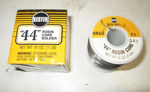 1 lb roll kester 44 rosin core solder - sn60 - size .040 - wrap 2-   made in usa for sale