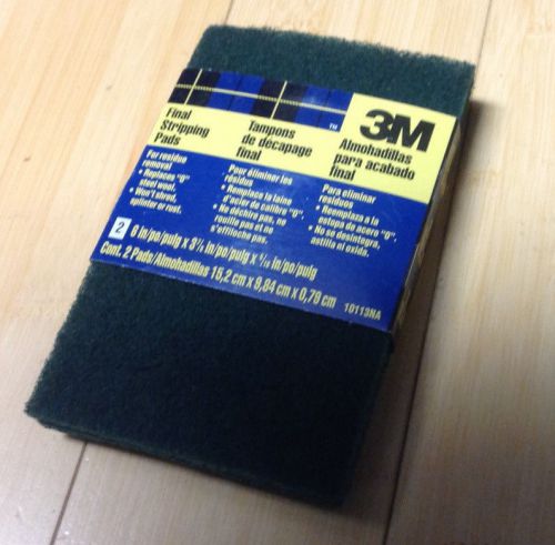 3M 10113NA 6&#034; x 3-7/8&#034; Final Stripping Pads 2 Pack