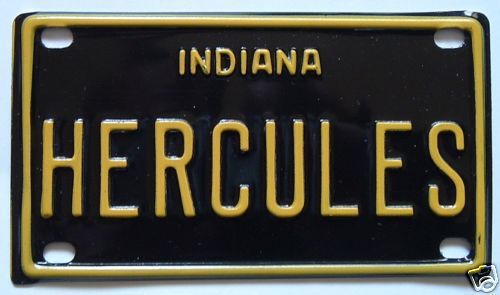 HERCULES ANTIQUE GAS ENGINE HIT MISS LICENSE PLATE