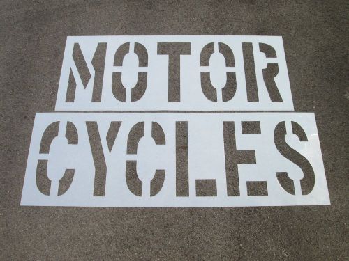 24&#034; MOTORCYCLE Stencil 1/16&#034; Plastic Parking Lot Road Marking Stencils