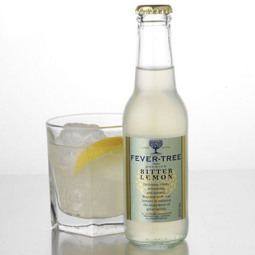 Fever Tree Premium Bitter Lemon Mixer - 6.8 oz Bottle - Enhance Gins and Vodkas