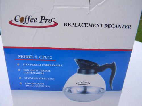 Coffee Pro Unbreakable Replacement Decanter CPU12